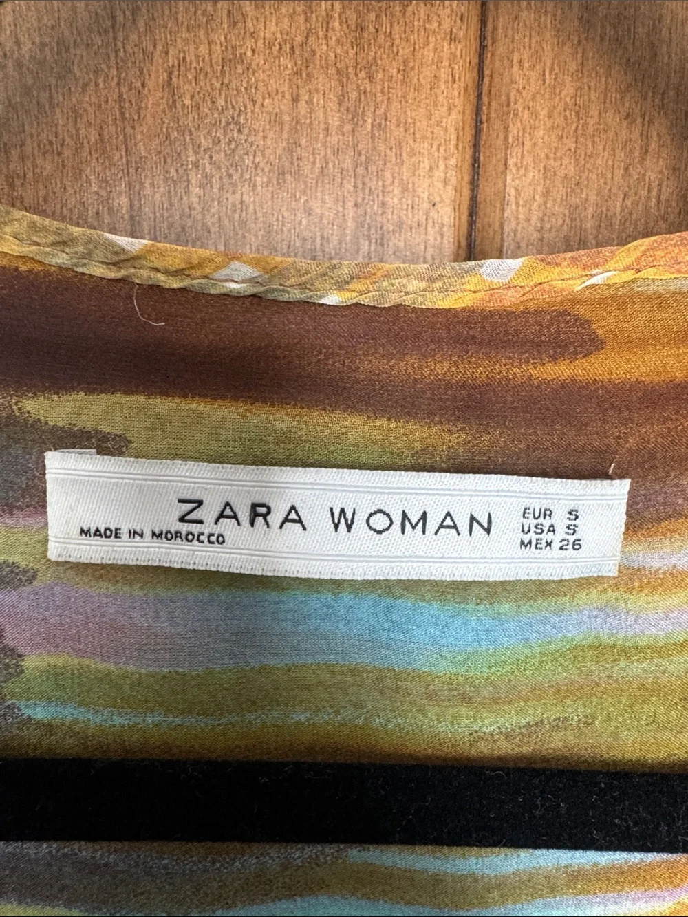 Zara Multicolor Floral & Stripe V-Neck Tunic - Yellow Base